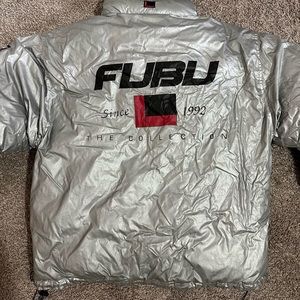 Vintage FUBU Sports Reversible Puffer Coat Jacket